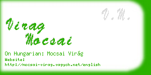virag mocsai business card