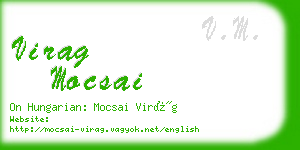 virag mocsai business card